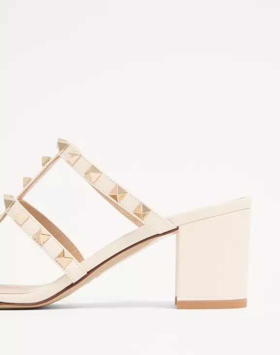 Valentino Rockstud Calfskin Leather Slide Sandal 60 Mm - Image 3